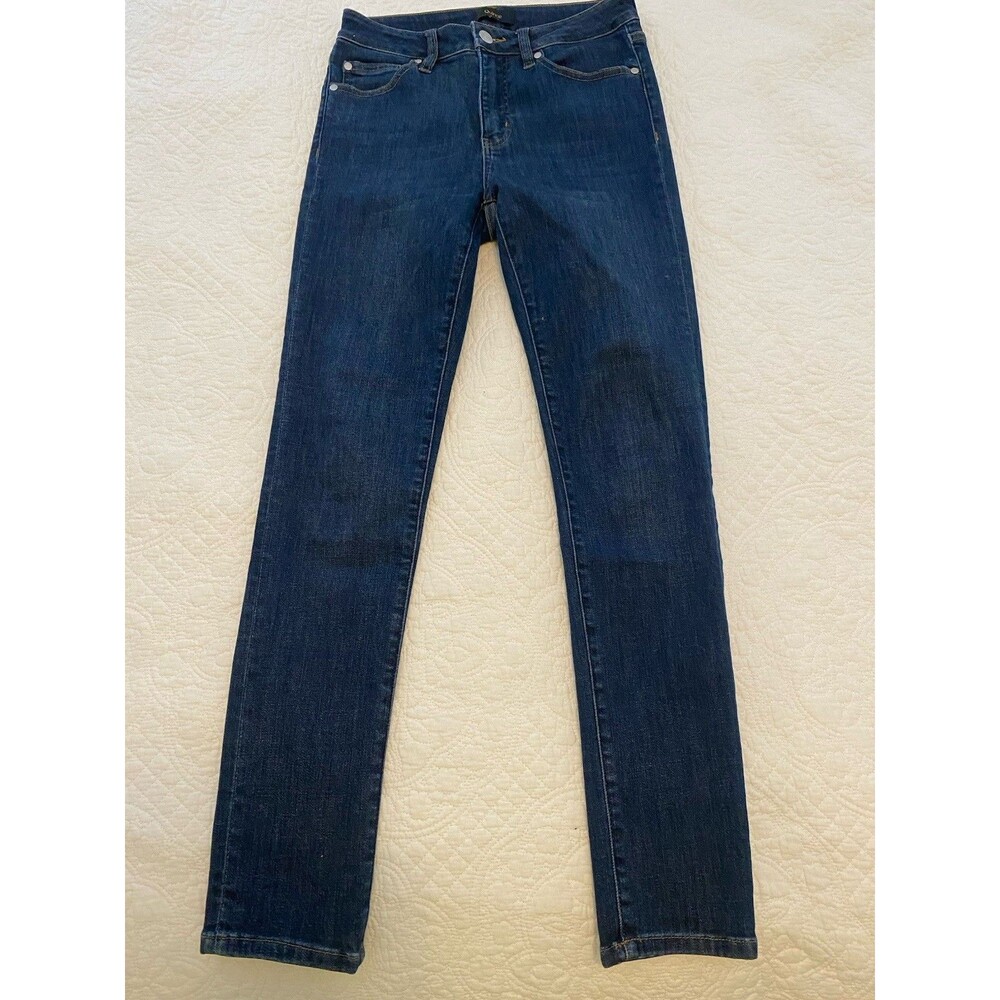Quince Jeans Womens 26 Skinny High Rise Dark Wash Stretch Organic Cotton Denim